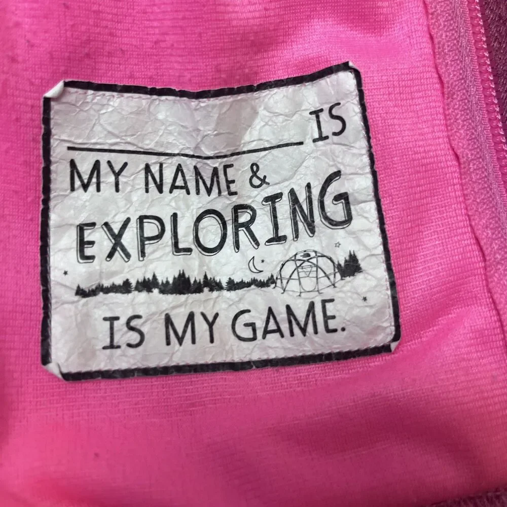 North Face Girls XL 18 Pink Full Zip Fleece Hoodie Jacket Gorpcore Outdoor